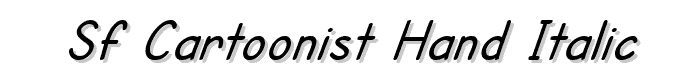 SF Cartoonist Hand Italic font
